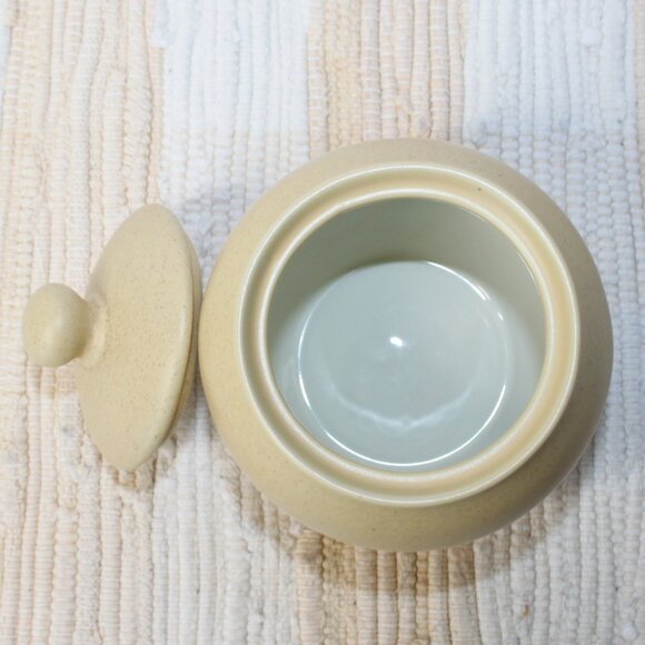 VTG NORITAKE COLORWAVE YELLOW CREAMER & COVERED SUGAR STONEWARE SPECKLED 8491 - Picture 9 of 13